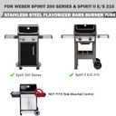 Spirit E210 Grill Replacement Parts 7635 Flavorizer Bars 69785 Grill Burner for Weber Spirit E-210 Grill Replacement Parts Spirit I & II 200 Series GS4 E210 S210 E215 E220 Grill Part 15.3" Flavor Bars