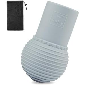 JORICY Landmine Barbell Attachment, Silicone Barbell Cap Fits 2" Olympic Bars, Olympic Barbell Landmine Attachment with Bags, Barbell Landmine for 2" Barbell for Press Row Spin Split Squats, Grey