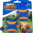 Chuckit! Ultra Squeaker Balls for Dogs, Floating Water Pet Toys, Durable Rubber Pet Toy, Bouncy Squeaky Fetch Balls For Dogs, Pack of 2, Medium (2.5")