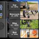 Cordless Car Tire Inflator Air Pump - 180 PSI Portable Air Compressor with 9000mah Rechargeable Battery for Motorcycles Bicycles Sports Balls (Black)