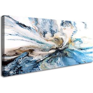 DZL Art A74962 Large Abstract Canvas Wall Art For Living Room Decoration Abstract Watercolor Picture Canvas Prints Painting for for Office Wall Decor Home Decorations (48"L x 24"W)