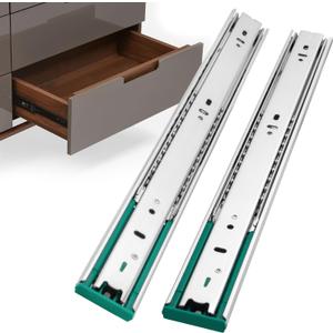 homdiy Soft Close Drawer Slides 20 Inch 1 Pair Heavy Duty Side Mount Dresser Cabinet Rails Metal Ball Bearing and Full Extension Kitchen Cabinet Drawer Runners 100 LB Capacity