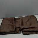 MIULEE Chocolate Brown Back Tab Blackout Curtain 96 Inch Long 2 Panels Set for Bedroom, Rod Pocket/Pinch Pleat Thermal Insulated Living Room Darkening Pleated Light Blocking Floor to Ceiling Drape
