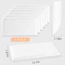 3D Anti-Collision Wall Padding for Kids, White Peel and Stick Headboard Pack of 6 Panels Sized 7.8" x 15.7", Self-Adhesive Panels for Bedroom/Living Room Upholstered Wall