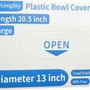 100 Boxed Bowl Covers Bread Proofing Large Plastic Wrap for Food Shower Caps for Sourdough Bread Baking Rising Elastic Reusable BPA Free Food Grade (Diameter 13")