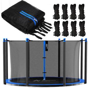 Trampoline Net Replacement 12 FT Trampoline Safety Net for Round Frame Trampoline Enclosure Net for 6 8 Straight Poles Trampoline Weather Resistant UV Resistant (Net Only Poles Not Included)