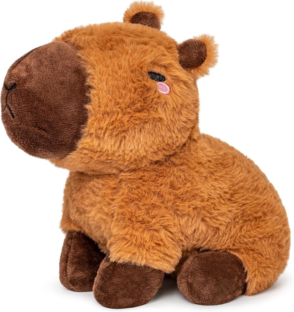 Capybara Microwavable & Weighted Stuffed Animals - 1.5 Lbs Unscented Heating Pad for Period Cramps Pain Relief and Anxiety, Cute Capybara Plush Toys Gifts for Women Girls Adults and Kids by Happy Fuel
