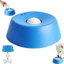 Slow Feeder Dog Bowls for Liquid Treat, Dog Lick Bowl Anti-Slip Slow Feeder for Wet Food, Anti-Slip Bone Broth Dog Lick Bowl with Rolling Ball, for Dogs and Cats (Blue)
