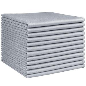 HOMEXCEL Microfiber Glass Cleaning Cloth 12 PK, Lint Free Streak Free, Reusable Magic Cleaning Cloth for Cleaning Windows, Glasses, Mirrors, Screens, Stainless Steel, and More Grey-12”×12”