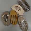 Mesovor 6 Pack Flat Hair Claw Clips, 4.33" Nonslip Large Round Lay Flat Hair Clips | Strong Hold French Flat Hairclips for Lying Down, Yoga, Driving (Neutral Matte)