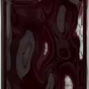 Caseative for iPhone 13 Case,Water Ripple Wave Meteorite Bubble Chrome Plating Soft Phone Case (Wine Red)