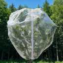 1 Pack 15x15ft Extra Large Fruit Tree Netting with Double Zipper & Double Drawstring, Heavy Duty Bird Netting for Fruit Trees, Reusable Tree Net to Protect Large Trees from Birds, Squirrels, Deer