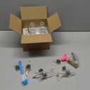 7oz Glass Coffee Syrup Dispenser, 4-Pack Complete Set with Funnel, Brush, Stoppers & Accessories - Syrup Bottles for Coffee Bar with Metal Pour Spout, Ideal for Maple,Oil, Vinegar,Cooking wine