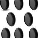 HOMOTEK 8 Pack Closet Door Finger Pulls, 2-1/16' Round Sliding Door Handles, Matte Black