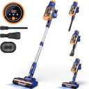 Cordless Vacuum Cleaner, 350W/23Kpa Stick Vacuum with Smart Display, MAX 50Mins Vacuum Cleaners for Home, Anti-Tangle Vacuum Cleaner for Carpet/Hardwood Floor/Pet Hair (Medium)
