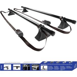 Universal Roof Rack Cross Bars (Set of 2) (Metallic)