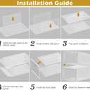 Thickened Clear Shoe Storage Organizer with Magnetic Door, Sturdy Stackable Shoe Boxes for Closet, Collapsible Space-Saving Shoe Rack for Sneakers & Boots, Plastic Shoe Cabinet Box Set, 6 Pack, White