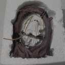 Ghost on a Tree Swing, Cute Swinging Ghost Halloween Figurine Indoor Decoration, Funny Ghost Tree Swing Decor,for Desktop Bookshelf Garden Patio Lawn Halloween Decor (Type A)