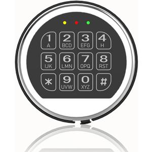 Gun Safe Lock Replacement with Solenoid Lock High Security Chrome Digital Keypad Electronic Safe Lock for Home Fireproof Gun Safe Box