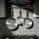 Titanium Pans for Cooking | 8/10/12 Inch Tagine Pure Titanium Skillet Set with Lids | Hammered Chef-Grade Design | PFAS/PFOA/PTFE-Free | Induction & Oven-Safe, Dishwasher Safe