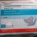 Cardinal Health Quilted Adult Briefs, Wings Plus, Heavy Absorbency, Size Large, Unisex Adult Briefs, Disposable Incontinence Diapers with Refastenable Tabs Case of 4 Bags of 18 Briefs (72 Total)