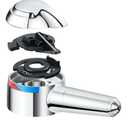 10424 Single Lever Faucet Handle Replacement, Compatible with Delta 1700 Series Monitor Tub and Shower Faucets, 5 in H X 2 in W Shower Handle Replacement, Polished Chrome