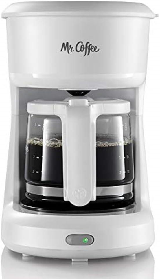 Mr. Coffee 2134286 5-Cup Mini Brew Switch Coffee Maker, White