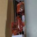 KAMANINA Curtain Rods No Drilling for Windows 32 to 58 Inches, 5/8 Inch Diameter Adjustable Single Drapery Pole with Adhesive Brackets, Bronze