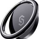 Syncwire Cell Phone Ring Holder Stand, 360 Degree Rotation Finger Ring Kickstand Polished Metal Phone Grip for Magnetic Car Mount