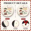 2 x Funny Goose Christmas Ornament - Silly Goose On The Loose Ceramic Ornament, Cute Farm Animal Gifts - Funny Duck Xmas Tree Hanging Decor, Ideas for Friends, Coworkers