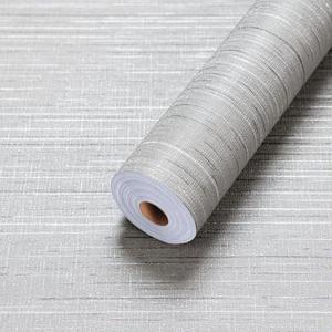 osayhome Grasscloth Peel and Stick Wallpaper - Gray Textured Fabric Linen Thick Vinyl Contact Paper for Walls - Self Adhesive - 24in x 393in