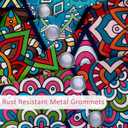 2 x SASTYBALE Boho Farmhouse Shower Curtain, Water Resistant Vintage Fabric Bathroom Curtains, Machine Washable Country Abstract Style for Bathtub Decor with 12 Hooks, 72x84 Inch