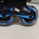 2PM SPORTS Vinal Inline Skates for Men with Light up Wheels Beginner Skates Fun Illuminating Outdoor Roller Skates for Kids and Adults - Azure X-Large