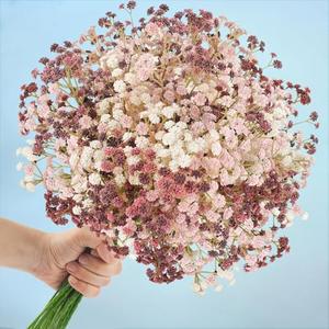 N&T NIETING Baby Breath Flowers Artificial Bulk, 15Pcs Fake Gypsophila Plants Bouquets Flowers Real Touch Faux Babies Breath Arrangement for Home Wedding Party Vase Decoration Fall, Pink
