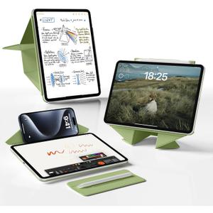 Case for iPad Air 11 inch M4/M3/M2(2026/2025/2024), iPad Air 5th/4th Gen (2022/2020)10.9 inch,Slim Magnetic Attachment Protective Tablet Case, Auto Wake/Sleep, Hidden Pencil Holder (Sage Green)