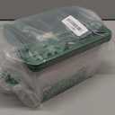 DECOHS 4 Pack Monotub Mushroom Grow Kit, 6.5" x 5" x 6.5" Small Mushroom Fruiting Chamber Propagation Boxes, Monotub Mushroom Growing Box Mini Greenhouse with Spray Bottle for Horticulture Supplies