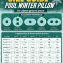 Angooni 12′ Heavy-Duty Green Round Pool Pillow for Winter, 0.4mm PVC