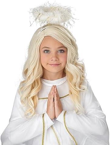 California Costumes Girls Golden Angel Wig, Blonde, one Size