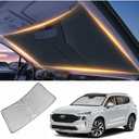 Windshield Sun Shade for Hyundai Santa Fe Front Window Shades Cover for 2010-2025 Santa Fe Windshield Sun Visor Protector Car Accessories