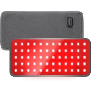 Red Light Therapy for Body, 3-in-1 Infrared Light Therapy pad with 660nm Red & 850nm Near Infrared, Auto Timer & 3 Modes, Easy-Use Home Therapy Belt for Pain Relief & Muscle Recovery (Gray)