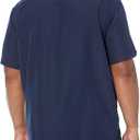 Cubavera Men's Striped Panel Dobby Short Sleeve Button-Down Shirt, Regular Fit, Point Collar, Soft Touch, 3X-Large Big, Dress Blues