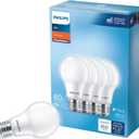 60W A19 4-Pack Basic Soft White (2700K) 800 Lumen (10W = 60W) Frosted Flicker-Free Light Bulbs