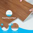 Art3d Click-Lock Wood Look SPC Floor Planks, 24 x 6 Inch, 24-Pack, Teak | Premium Vinyl, Waterproof, Interlocking, Wood Textured, Fade Resistant, Tool-Free, Ideal for Bedroom, Living Room, Kitchen