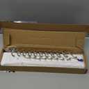 IBosins 2 Pack Coat Rack Wall Mount, 17'' Rustic Wooden Coat Hanger, Heavy Duty Metal Coat Hooks Rail for Entryway Closet Bathroom Coat Jacket Scarf Towel Hat, White