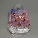 Sweetude 24pcs Clear Party Favor Bags PVC Plastic Gift Bags with Handles Party Favor Pattern for Candy Snack Birthday Baby Shower Supplies (Butterfly)