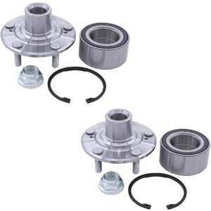 MOTOKU Pair Front Wheel Hub Bearing Kits for Honda Odyssey 2005-2010 with Nuts Clips Left and Right Side