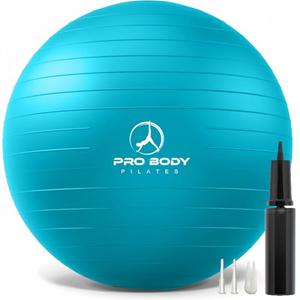 ProBody Pilates Yoga Ball - Fresh Colors Exercise Ball for Stability, Pregnancy, Workout, Physical Therapy & Birthing, Balance Ball Chair (Sky, 75 cm)
