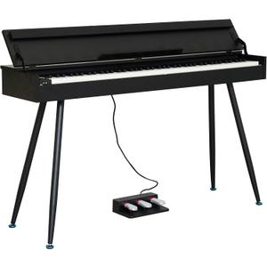 Digital Piano 88 Key Weighted Keyboard,Full-Size Desk Progressive Hammer-Action Electric Piano For Beginners, With Sheet Music Stand, Pedal,Power Adapter, Headphone Mode, Usb-Midi (Black)