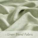 MIULEE Sage Green Linen Curtains 84 Inch Length 2 Panels Set for Living Room Bedroom Semi Sheer Light Filtering Farmhouse Rod Pocket Long Soft Thick Linen Textured Window Drapes W42XL84