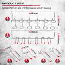 Ultimate 121-Piece Pegboard Hooks Set, Pegboard Accessories with Metal Hooks, Durable Peg Board Organizer Accessories, Pegboard Bins, Peg Board Tool Utility Hooks